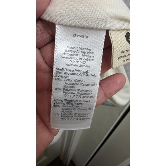 Madewell Women's Light Gray Quilted Puffer Sweater Jacket Shawl Collar Size XS - Picture 8 of 8